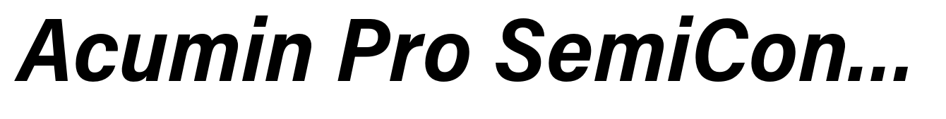 Acumin Pro SemiCondensed Bold Italic